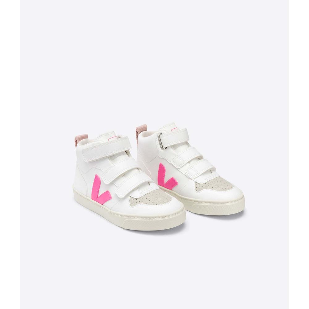 ψηλα παιδικα Veja V-10 MID CWL White/Pink | GR 703SGL